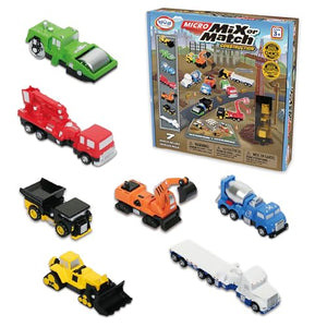 Popular Playthings - PP-60353 | MICRO Mix or Match Vehicles Construction  (Bilingual)