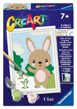 Ravensburger - 12023280 | CreArt: Cute Bunny - Paint By Numbers Set