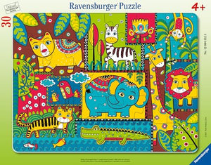 Ravensburger - 12004152 | Jungle Animal Jumble - 30 Piece Frame Puzzle