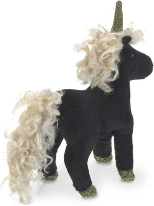 Folkmanis Puppets - 2797 | Mini Black Unicorn Finger Puppet