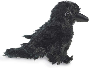 Folkmanis Puppets - 2698 | Mini Raven - Finger Puppet