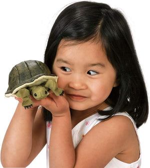 Folkmanis Puppets - 2732 | Mini Turtle Finger Puppet