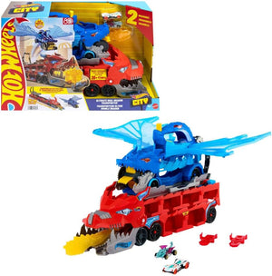 Hot Wheels - JBM72 | Hot Wheels - City Ultimate Hauler Playset - Duel Dragon Transporter
