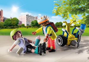 Playmobil - 71257 | City Action: Rescue with Balance Racer Starter Pack