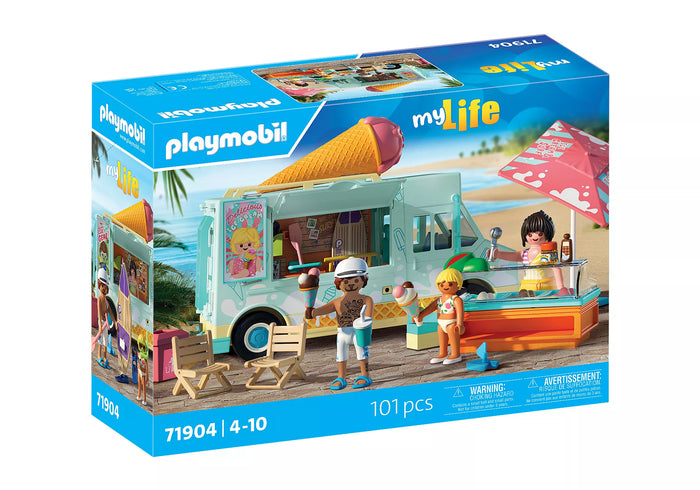 Playmobil アイスクリームトラック 71904 Playmobil - 71904 | My Life - Ice Cream Truck with Surfshop