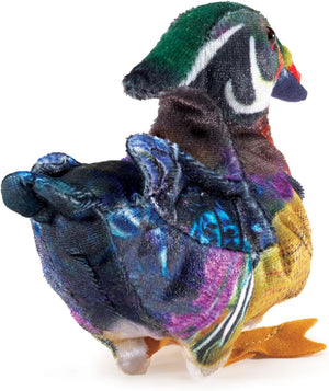 Folkmanis Puppets - 8006 | Mini Wood Duck Finger Puppet