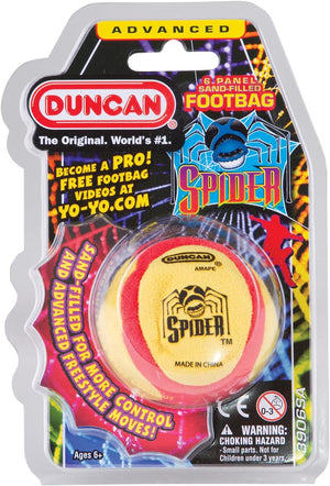 Duncan - 3906SA | Spider 6 Panel Footbag, Sand Filled (Assorted Colours)