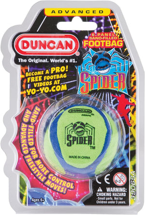 Duncan - 3906SA | Spider 6 Panel Footbag, Sand Filled (Assorted Colours)