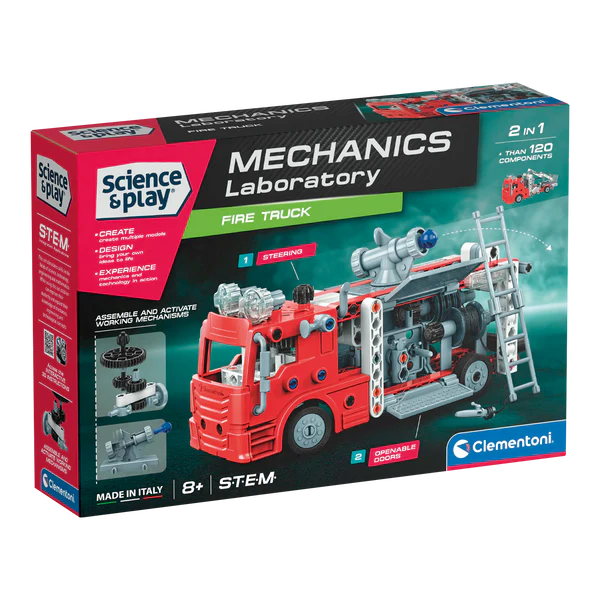 Clementoni - 71534 | Science & Play: Mechanics - Firetruck
