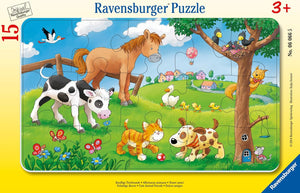 Ravensburger - 06066 | Frame Puzzle - Cute Animal Friends