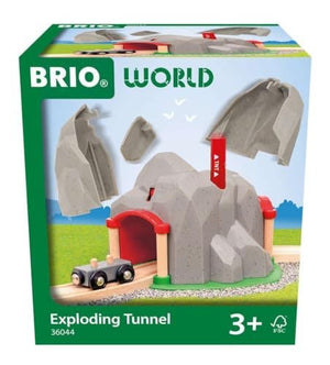 BRIO - 36044 | BRIO World Exploding Train Track Tunnel Wooden Railway Accessories and Adds