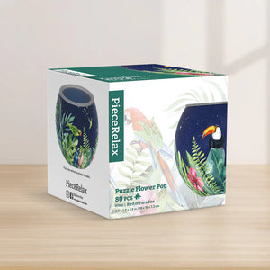3D Puzzle Planter - Bird of Paradise - Small Round Plant Pots