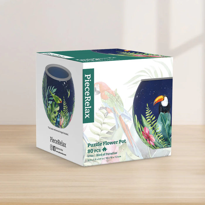 3D Puzzle Planter - Bird of Paradise - Small Round Plant Pots