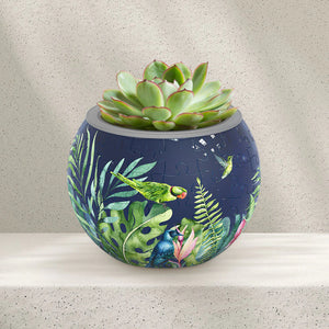 3D Puzzle Planter - Bird of Paradise - Small Round Plant Pots