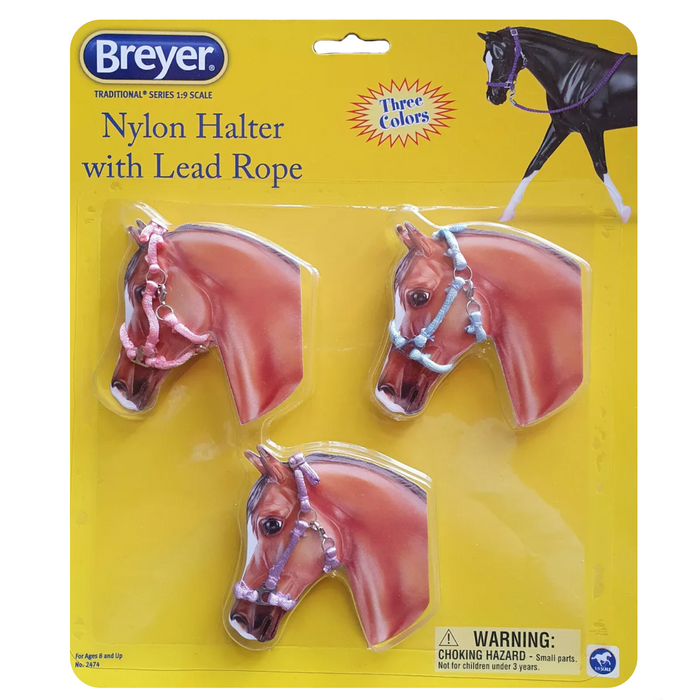 Breyer - 2474 | Traditional: Hot Colored Nylon Halters - 3 Piece Assortment