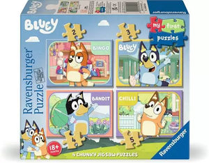 Ravensburger - 12004105 | My First Puzzle Bluey Puzzles 2/3/4/5 Piece Puzzles