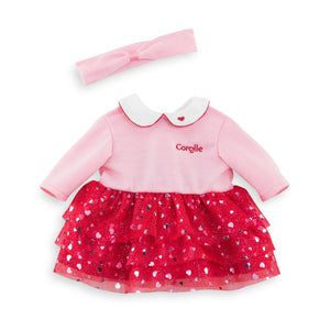 Corolle - 110980 | 12" Dress & Headband - Heart Petals