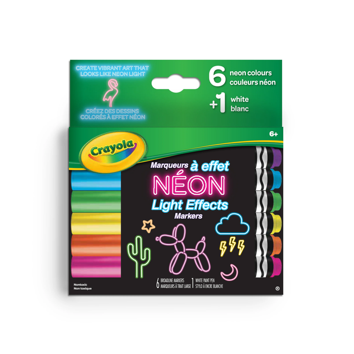 4 | Crayola - Neon Light Effects Markers 6 Pieces