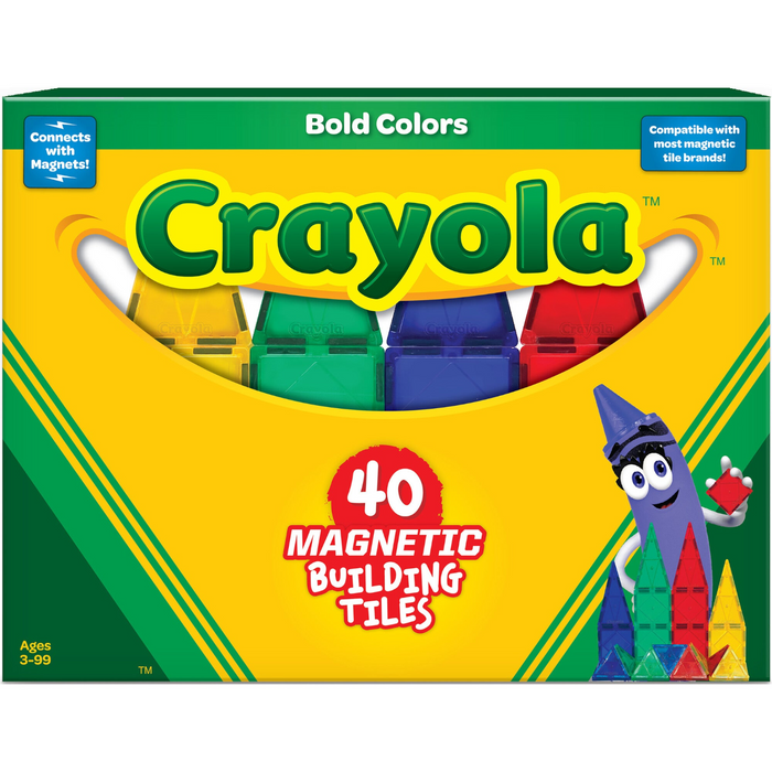 14 | Crayola Bold & Bright Magnetic Tiles, Multicolor