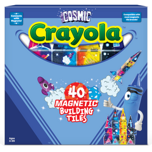 Crayola - 1004405 | Crayola Cosmic 40-Piece Magnetic Tiles Set