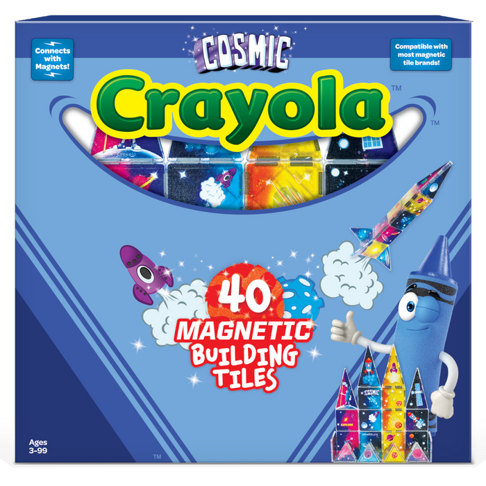 4 | Crayola Cosmic 40-Piece Magnetic Tiles Set
