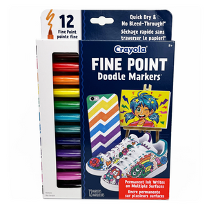 Crayola - 58-7117 | Finepoint Doodle Markers 12 Pieces