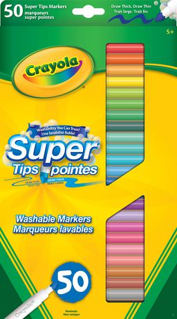 Crayola - 81500 | Crayola 50 Super Tips Washable Markers