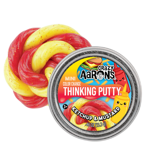 Crazy Aaron's Thinking Putty - 95738 Krtchup & Mustard Mini Tin