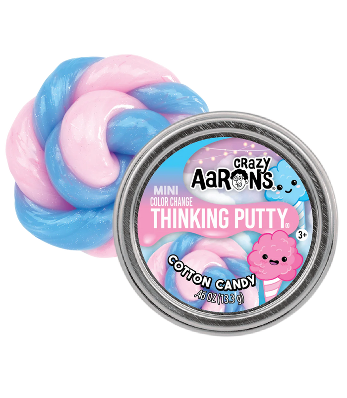 Crazy Aaron's Thinking Putty - 95936 | Crazy Aaron's Thinking Putty - Cotton Candy Mini Tin