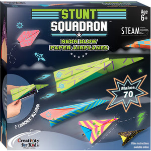 Creativity for Kids - 6436000 | Stunt Squadron Neon Glow Paper Airplanes