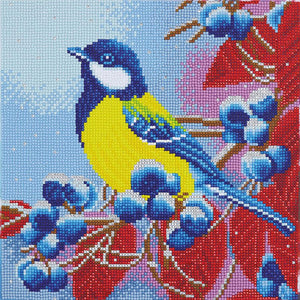 Craft Buddy - CA-48808 | Crystal Art Mounted Kit - Winter Bird