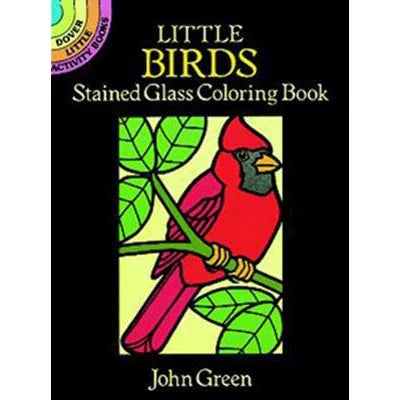 Dover Storybooks - 780486 263113 | Green - Little Birds Stained Glass Coloring Book