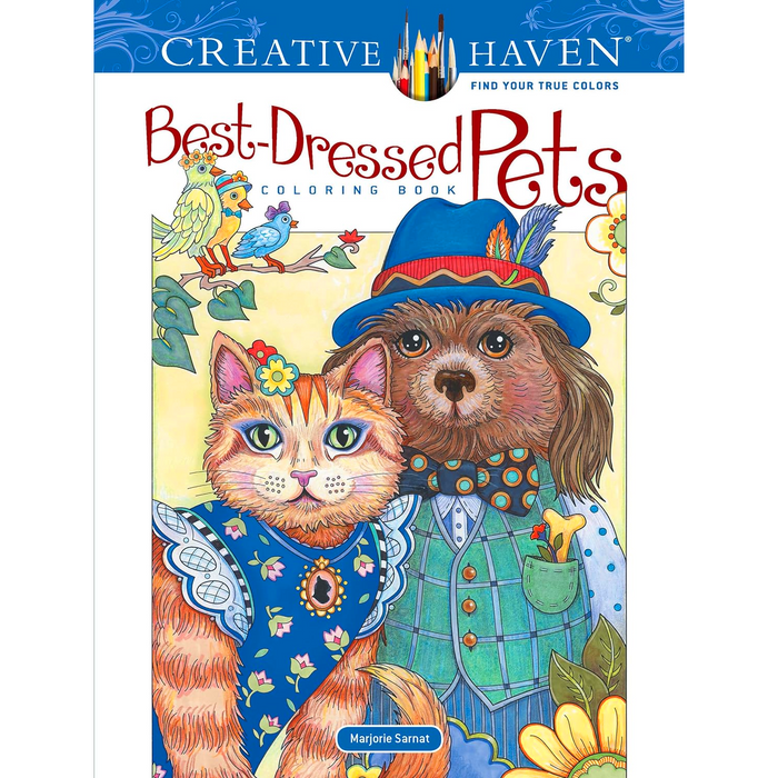 19 | Creative Haven:  Best Dressed Pets Adult Coloring Book