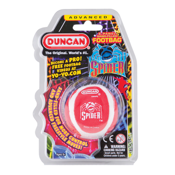 Duncan - 3906SA | Spider 6 Panel Footbag, Sand Filled (Assorted Colours)