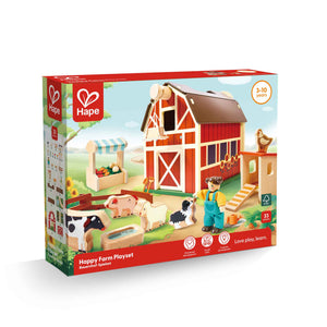 Hape - E3530 | Happy Farm Playset