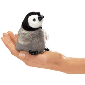 Folkmanis Puppets - 2680 | Mini Baby Emperor Penguin - Finger Puppet