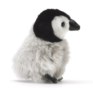 Folkmanis Puppets - 2680 | Mini Baby Emperor Penguin - Finger Puppet