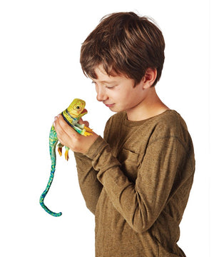 Folkmanis Puppets - 2798 | Mini Collared Lizard Finger Puppet