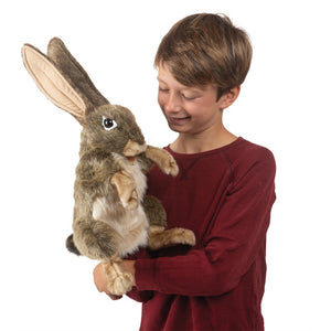 Folkmanis Puppets - 3200 | Hand Puppet - Folkmanis - Jack Rabbit 3200
