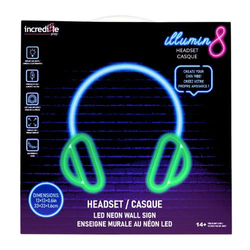 Incredible Group - TOY33190 | Headset Neon LED Wall Sign