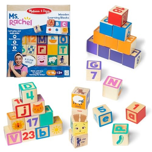 Melissa & Doug - 50357 | Ms. Rachel Wooden Learning Blocks