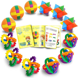 Kid Fun - 4539 | Plastic Puzzle Balls - Assorted (12 Pack)