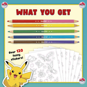 Klutz - 176848 | Pokemon Color Your Own Fuzzy Stickers