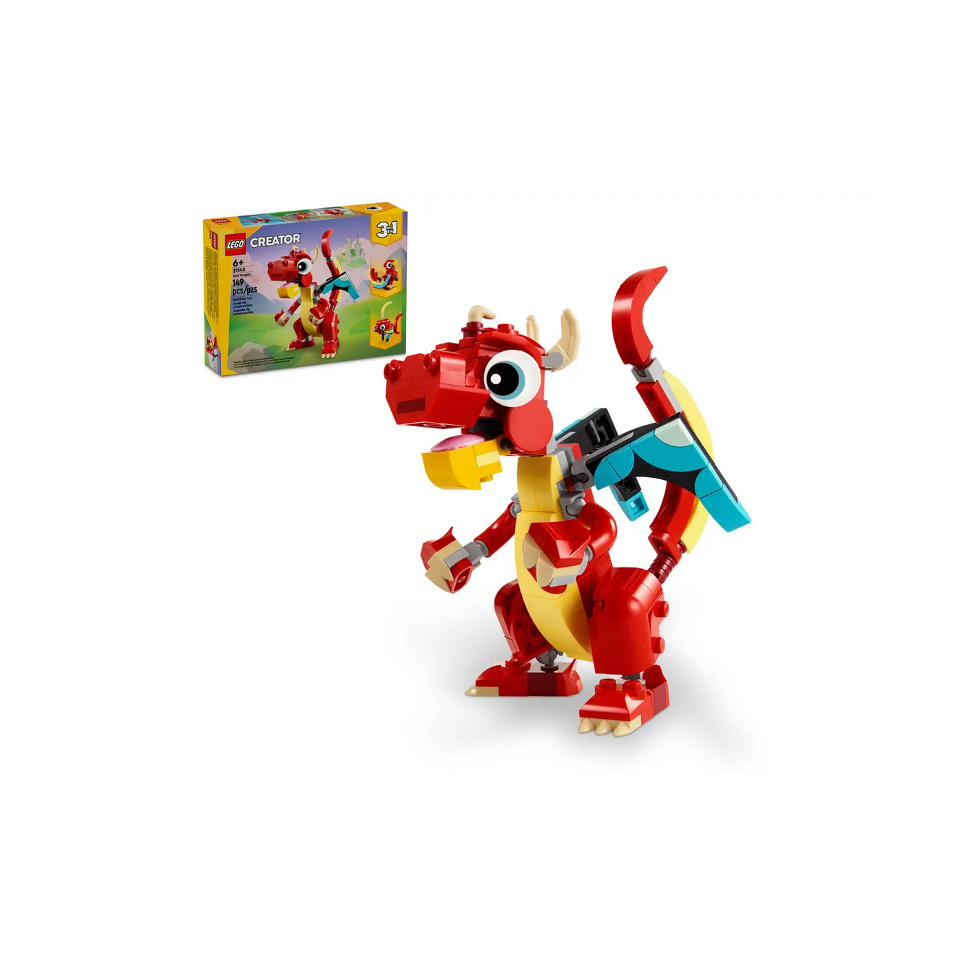 LEGO 31145 Creator 3 in 1 Red Dragon Castle Toys