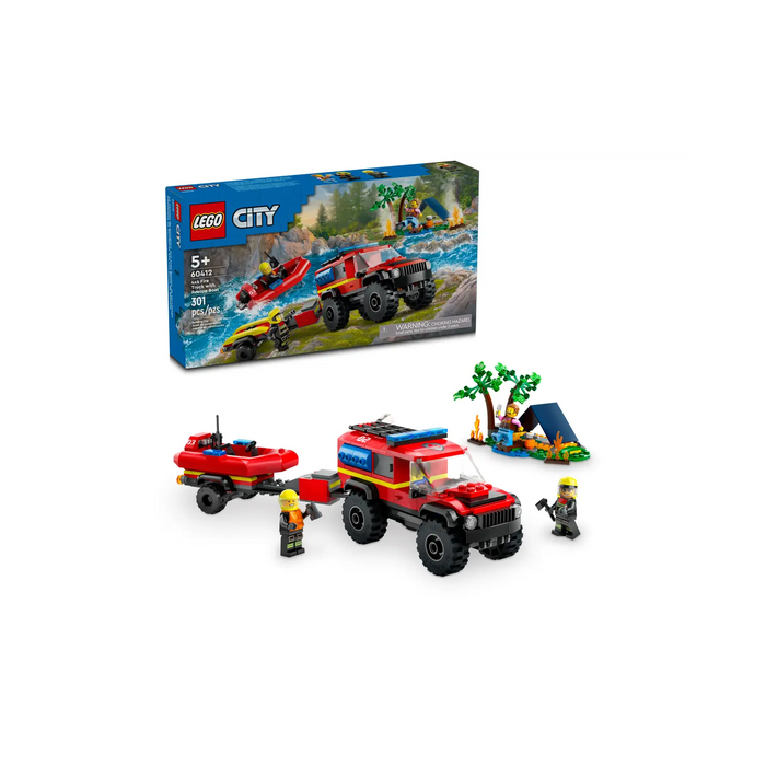 2 | City: 4x4 Fire Truck With Rescue Boat
