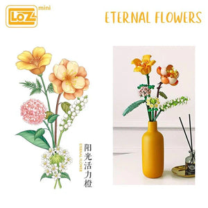 LOZ Blocks - LOZ1658 | LOZ Mini Blocks  Hibiscus Lily Daisy Hydrangea Eternal Flower
