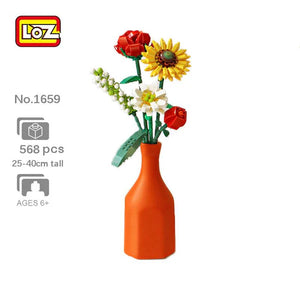 LOZ Blocks - LOZ1659 | LOZ Mini Blocks Sunflower Rose saffron Hypericum Eternal Flower