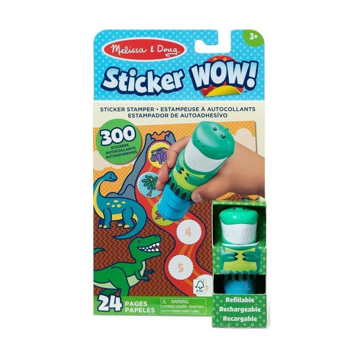 Melissa & Doug - 32012 | Sticker Wow! Dinosaur Sticker Stamper and Activity Pad