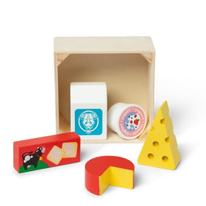 Melissa & Doug - 95207 | Wooden Food Groups Play Set - Dairy