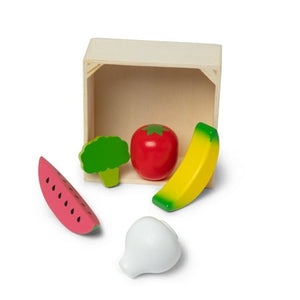 Melissa & Doug - 95209 | Wooden Food Groups Play Set - Produce